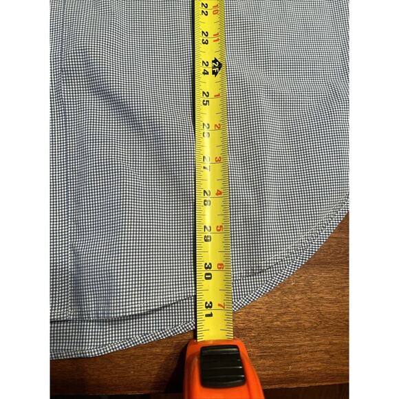 Lauren Ralph Lauren Men's Size 17.5 32/33 Blue White Check Shirt Button Down - Picture 5 of 5